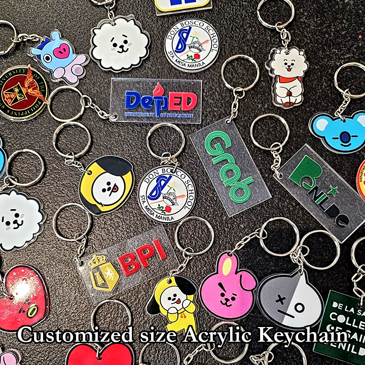 Acrylic Keychain with your custom Logo 30pcs MOQ