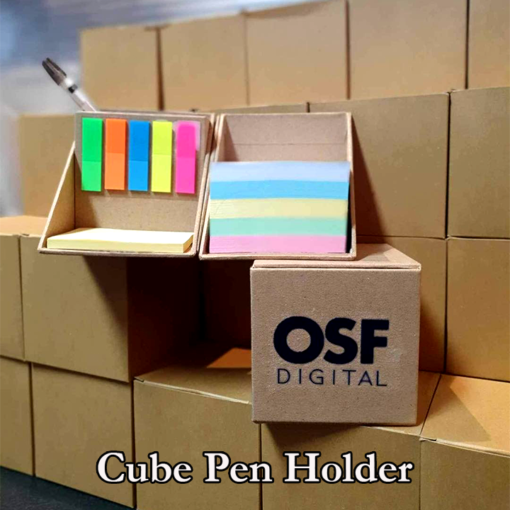 Cube Pen Holder with Custom Print 30pcs MOQ